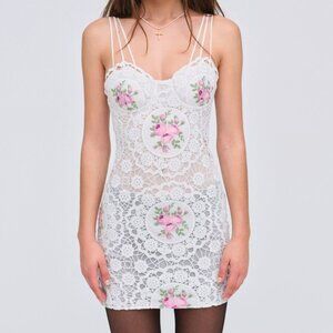 For Love and Lemons Bordeaux Mini Dress